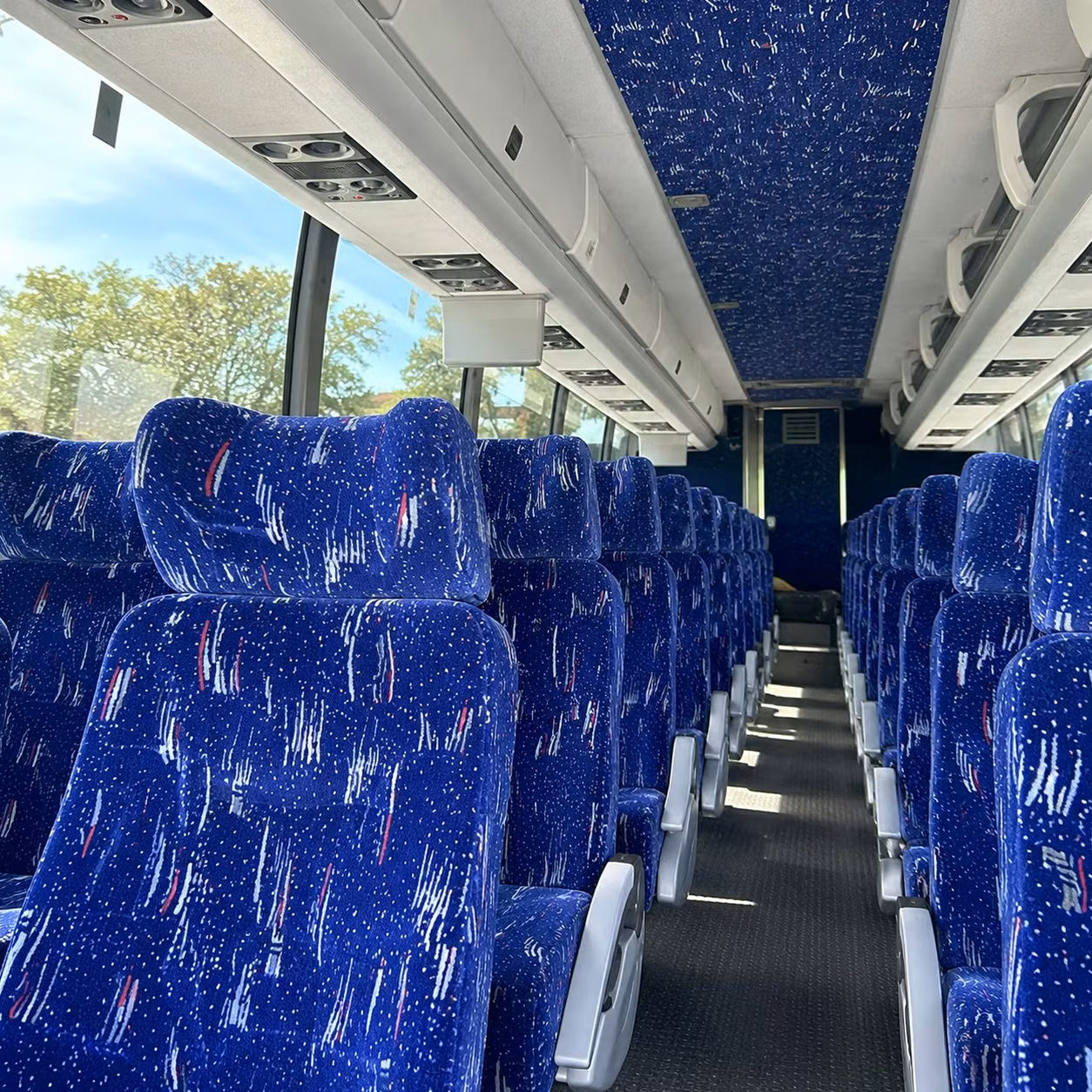 orem charter bus interior